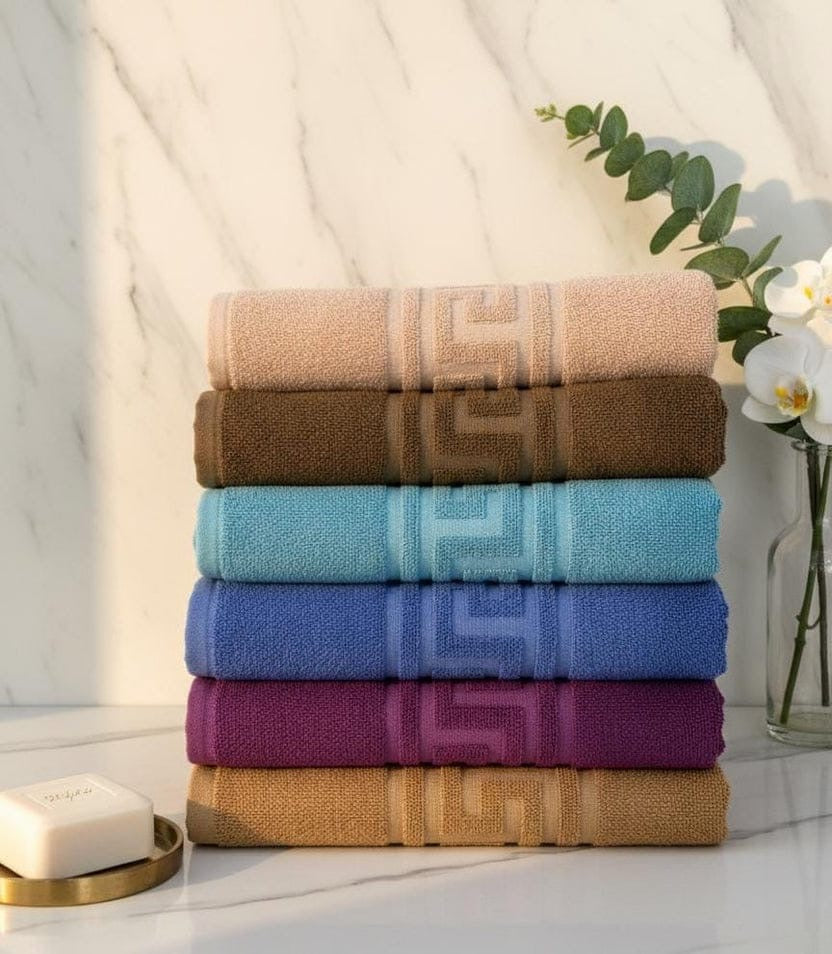 Pack of 4 Premium Export Quality Bath Towel 100% Cotton | High Absorbent (28x58 inches) (Random colours)