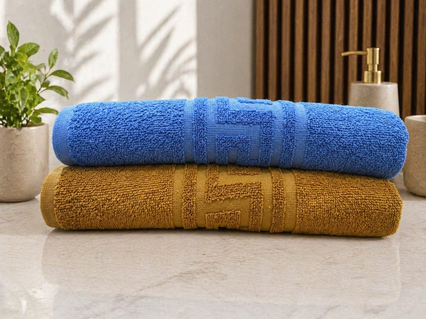 Pack of 2 Premium Export Quality Bath Towel 100% Cotton | High Absorbent (28x58 inches)